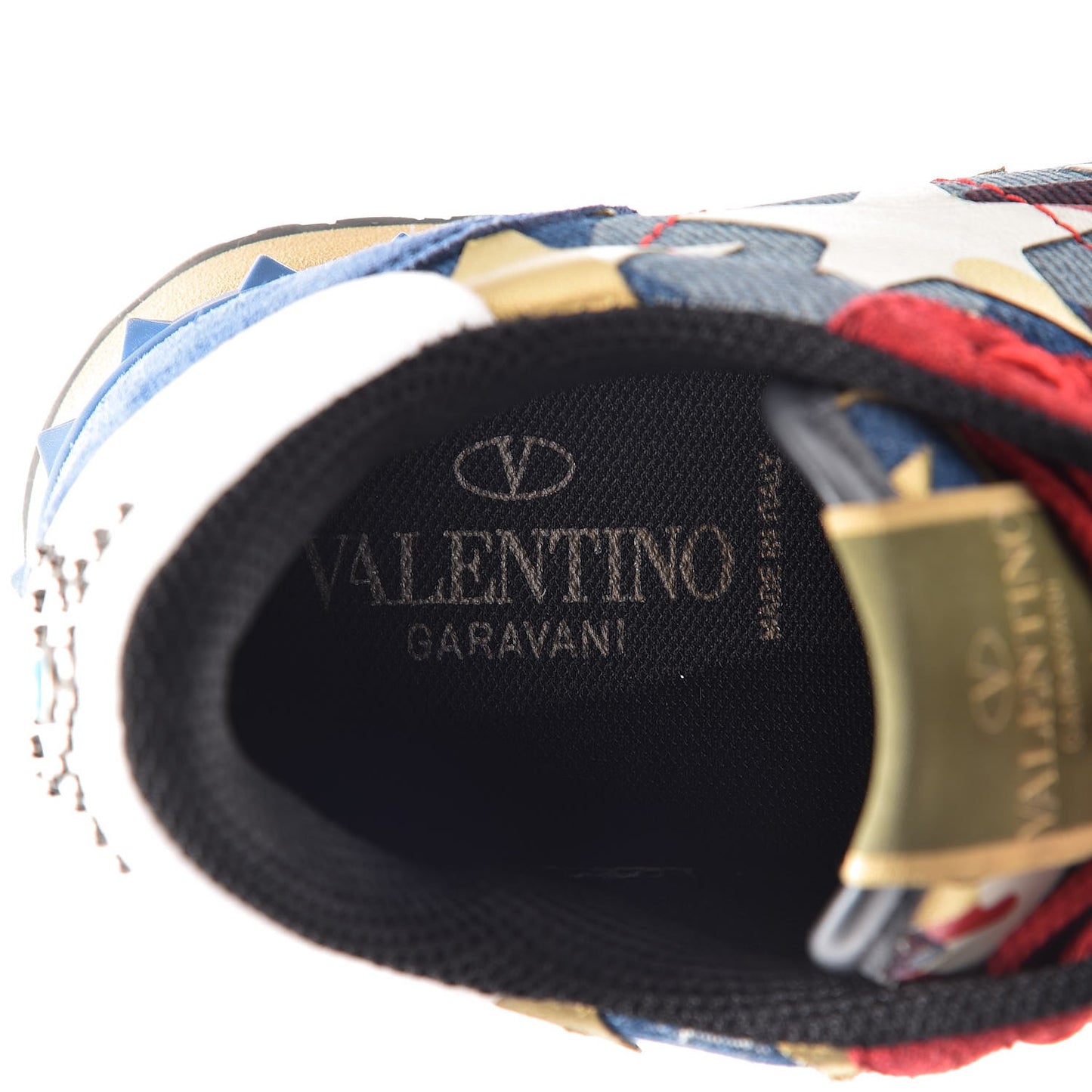 Suede Denim Camustars Womens Rockrunner Sneakers 38 Blue Red