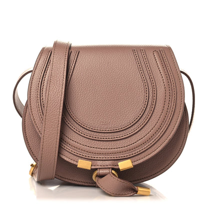 Chloe Grained Calfskin Small Marcie Saddle Bag Woodrose 1 of 9