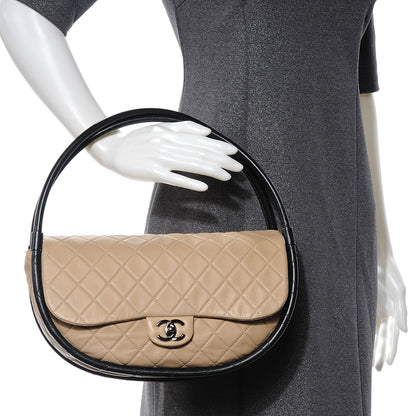 Chanel Quilted Lambskin Medium Hula Hoop Flap Beige 2 of 7