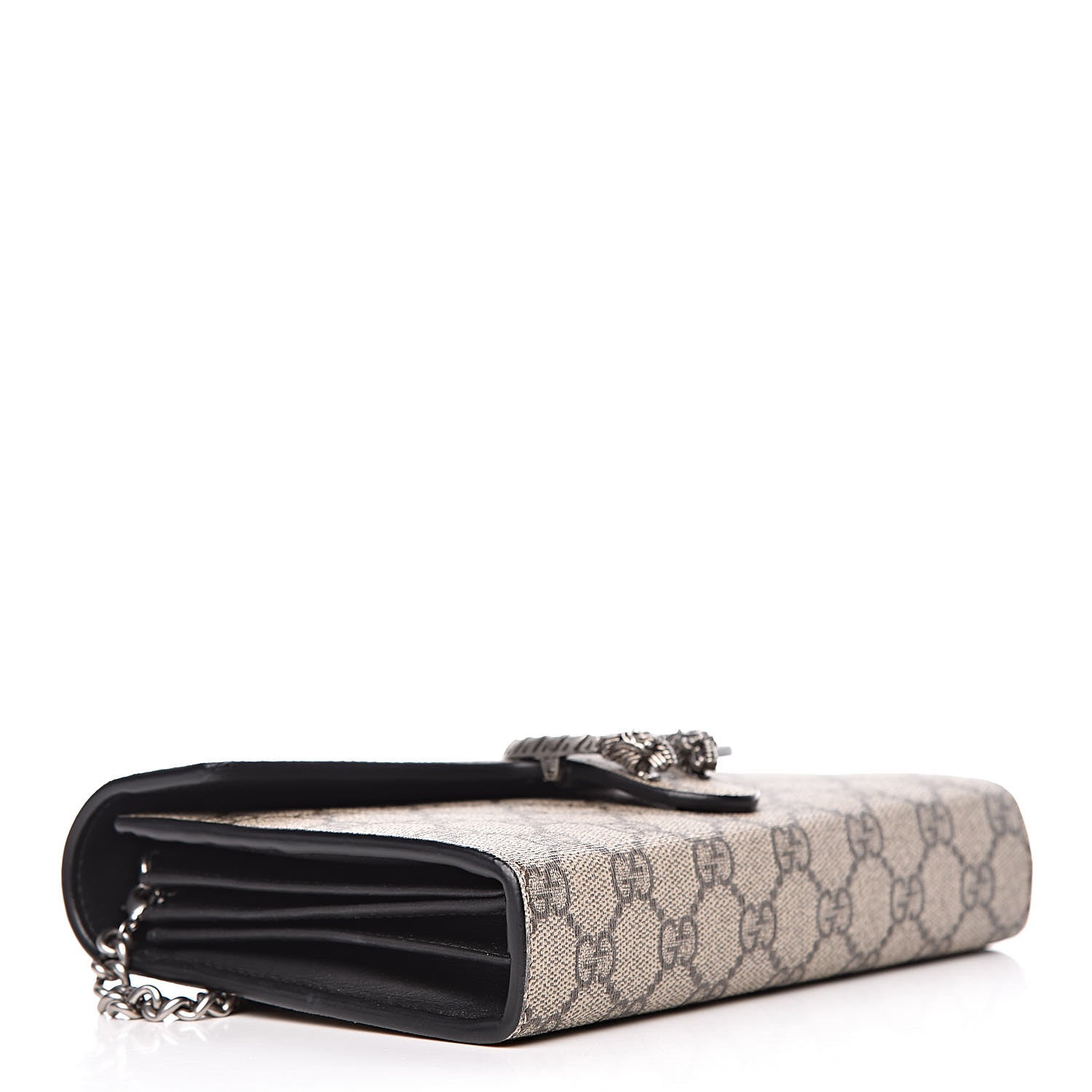 Gucci GG Supreme Monogram Mini Dionysus Chain Wallet Beige Black 4 of 10