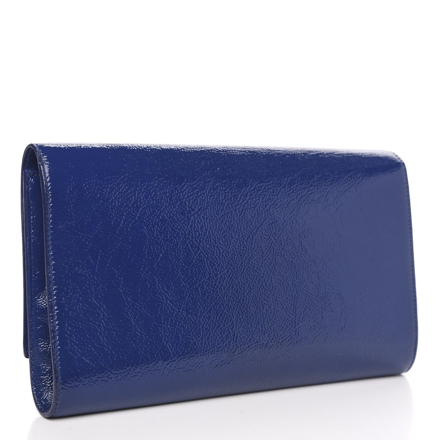 Textured Patent Monogram Large Belle De Jour Clutch Royal Blue