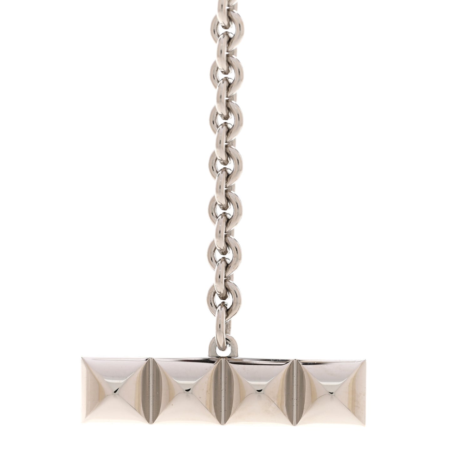 Palladium Buffalo Horn Medor XO Necklace  Black