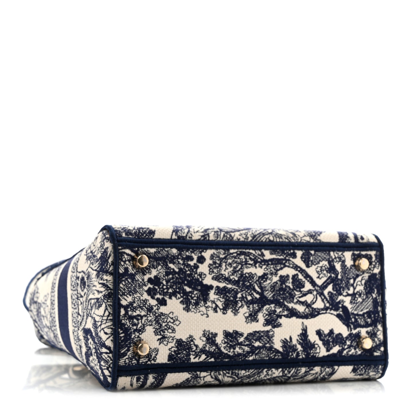 Toile de Jouy Embroidered Medium Lady D-Lite Blue