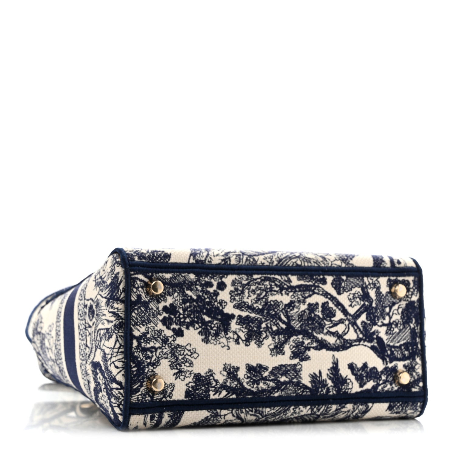 Christian Dior Toile de Jouy Embroidered Medium Lady D-Lite Blue 3 of 14