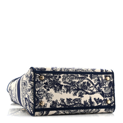 Christian Dior Toile de Jouy Embroidered Medium Lady D-Lite Blue 3 of 14