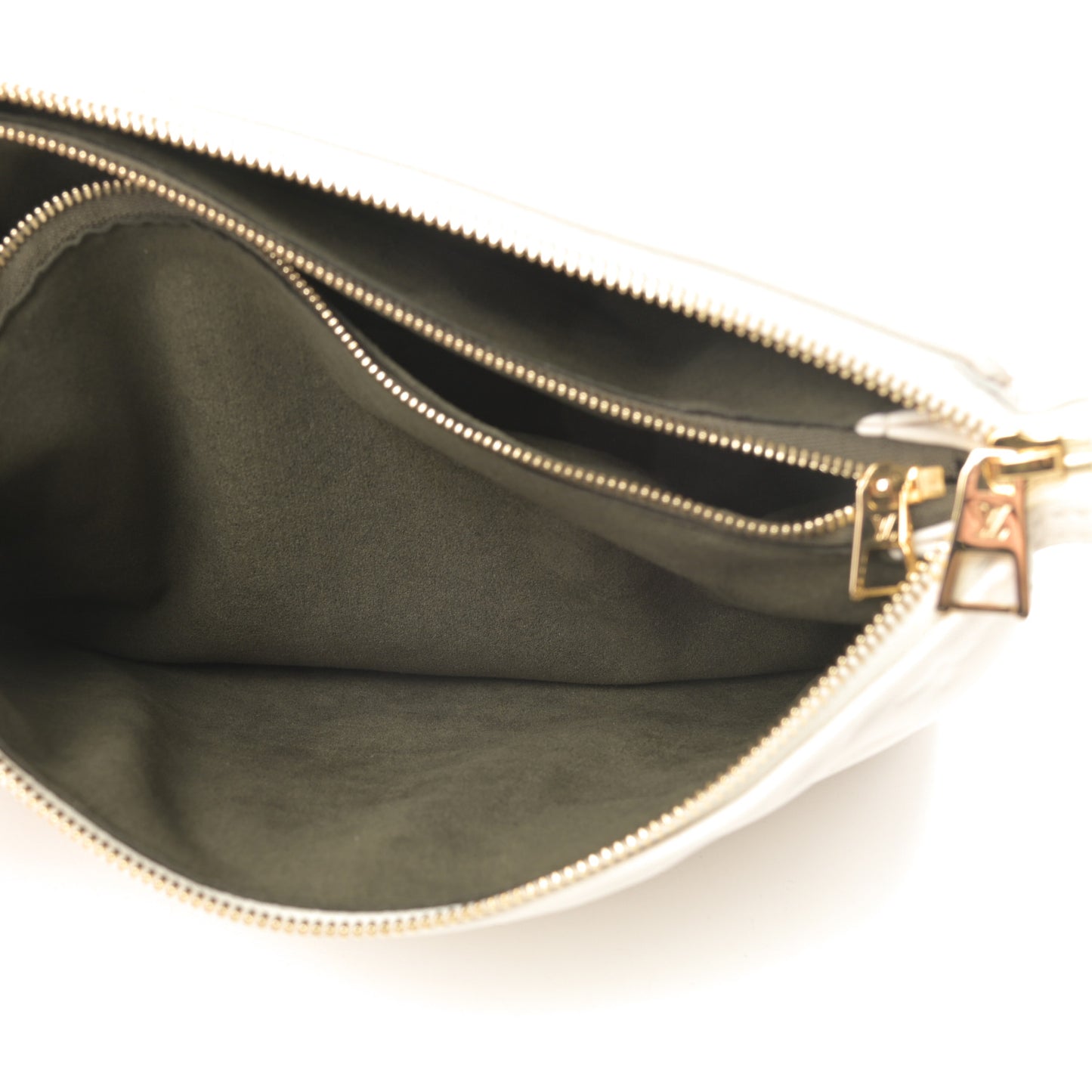 Lambskin Embossed Monogram Coussin PM Beige Cream