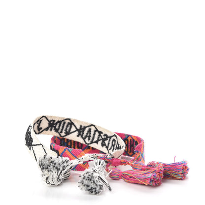 Christian Dior Woven Cotton J'Adior Friendship Bracelet Set White Multicolor 3 of 4