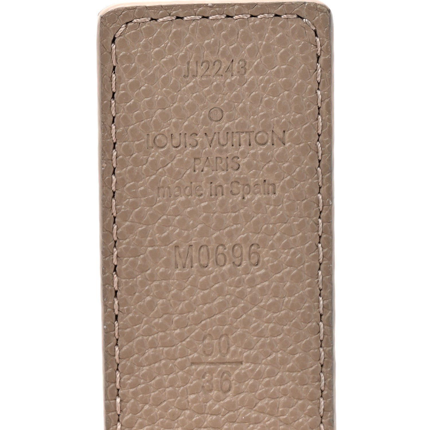 Louis Vuitton Calfskin Monogram 30mm LV Initiales Reversible Belt 90 36 Beige 3 of 4