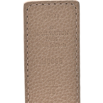 Louis Vuitton Calfskin Monogram 30mm LV Initiales Reversible Belt 90 36 Beige 3 of 4