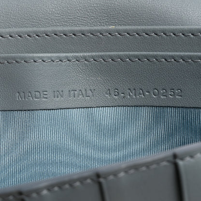 Christian Dior Goatskin Saddle Wallet Grey Stone 7 of 7