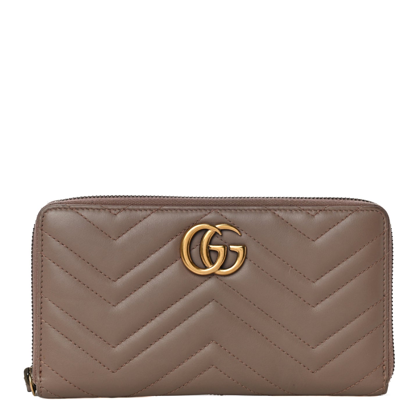 Calfskin Matelasse GG Marmont Zip Around Organizer Wallet Porcelain Rose
