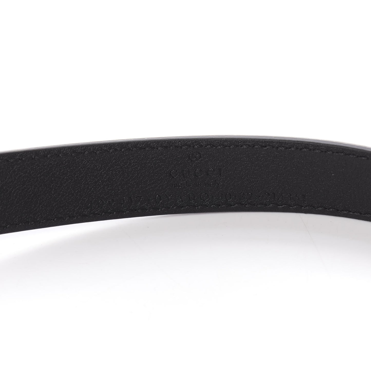 Plutone Calfskin Double G 20mm Belt 80 32 Black