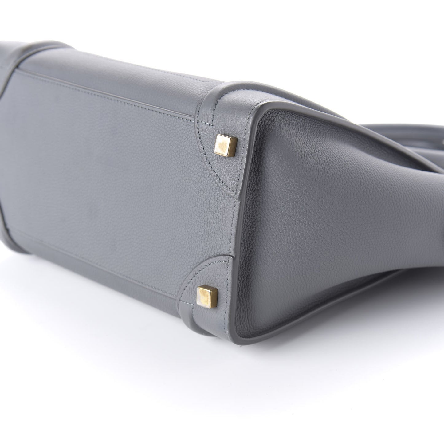 Drummed Calfskin Micro Luggage Kohl