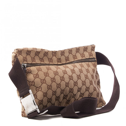Gucci GG Monogram Double Pocket Belt Bag Dark Brown 2 of 8