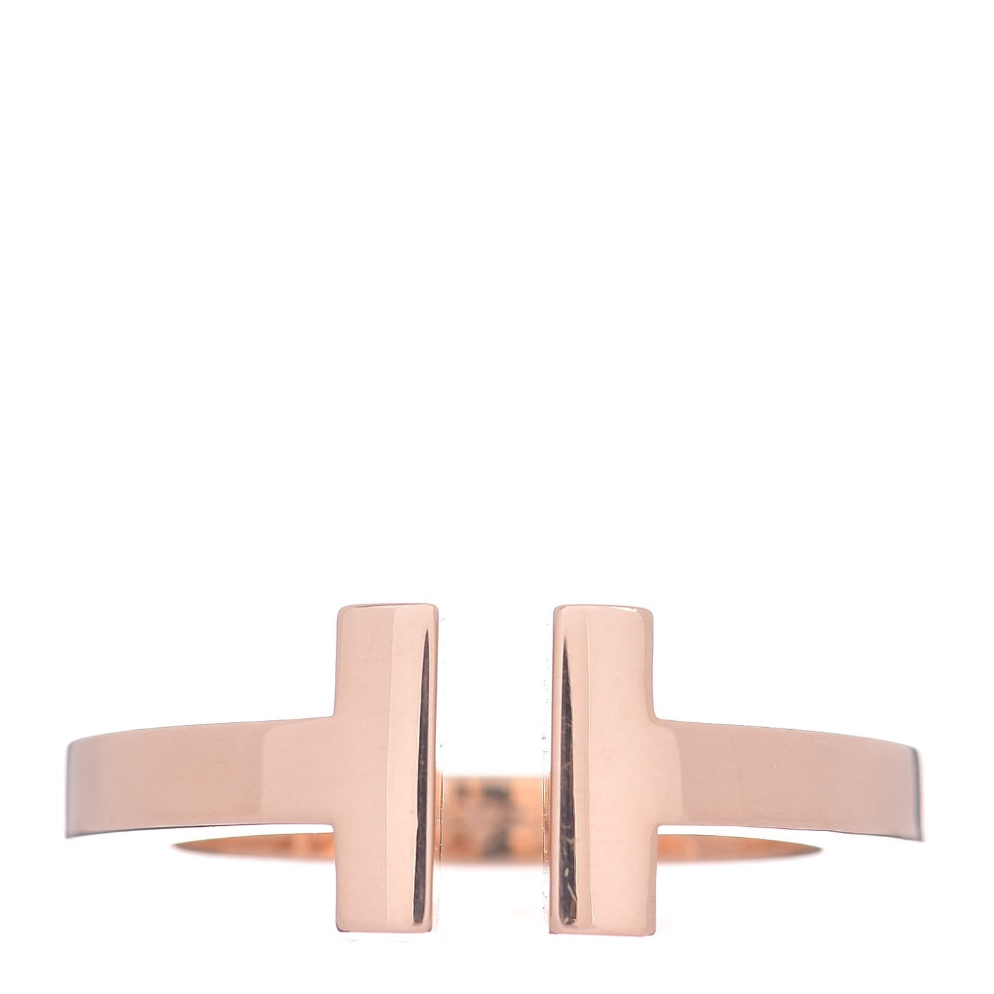 18K Rose Gold T Square Ring 49 5