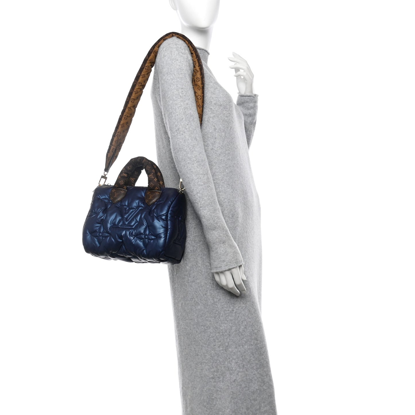 Econyl Mini Monogram Pillow Speedy Bandouliere 25 Navy