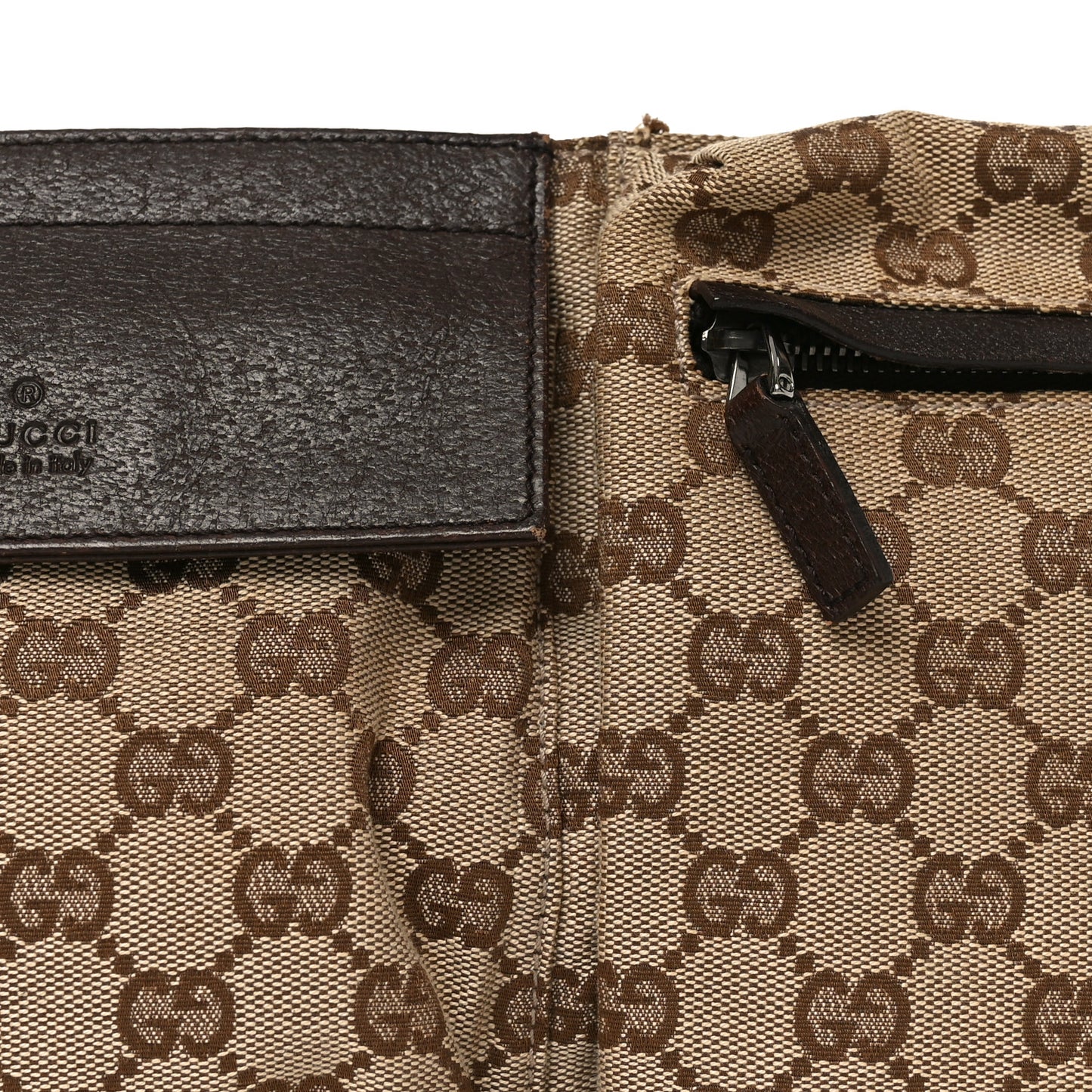 Monogram Web Belt Bag Dark Brown