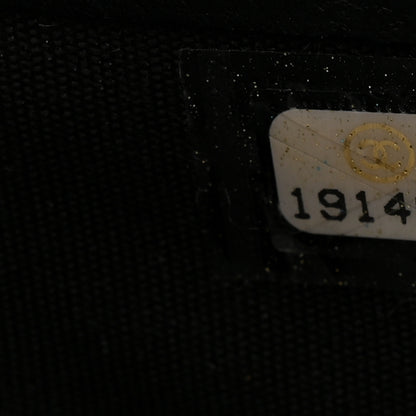Chanel Distressed Caviar Stitched Yen Wallet Black 8 of 11
