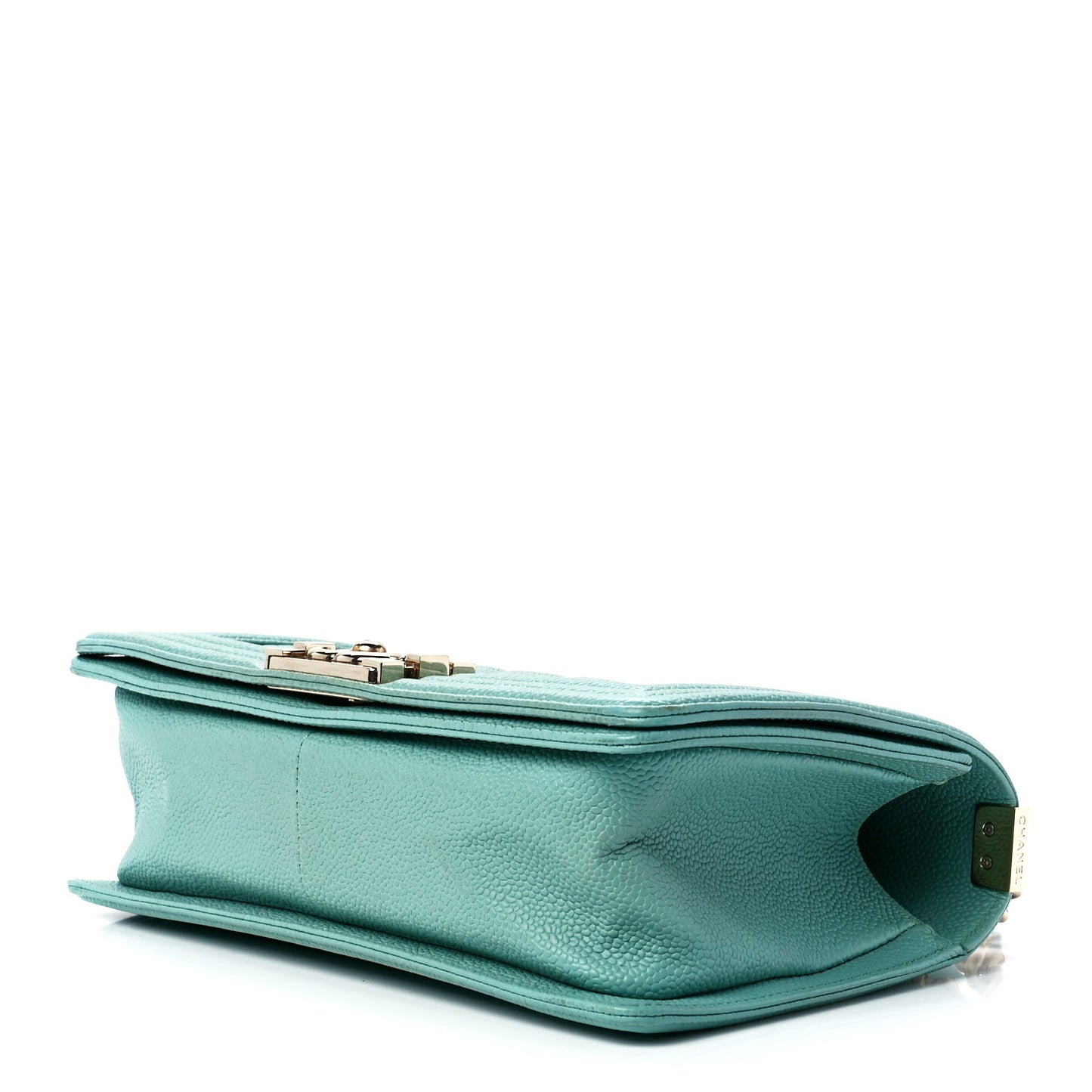 Caviar Quilted Medium Boy Flap Light Blue
