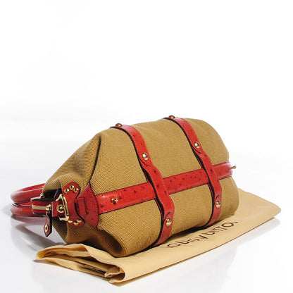 Louis Vuitton Toile Ostrich Trianon Sac de Nuit GM Olive Rouille 4 of 8