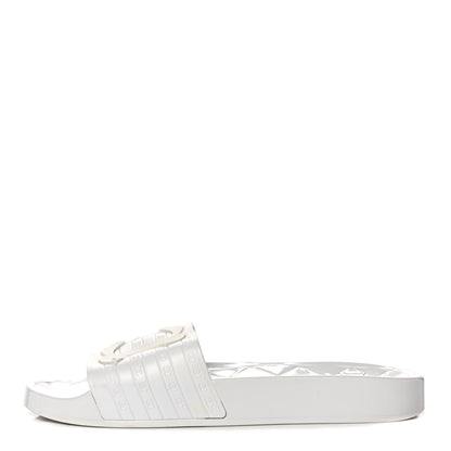 Chanel PVC CC Flat Slide Sandals 39 White 1 of 8