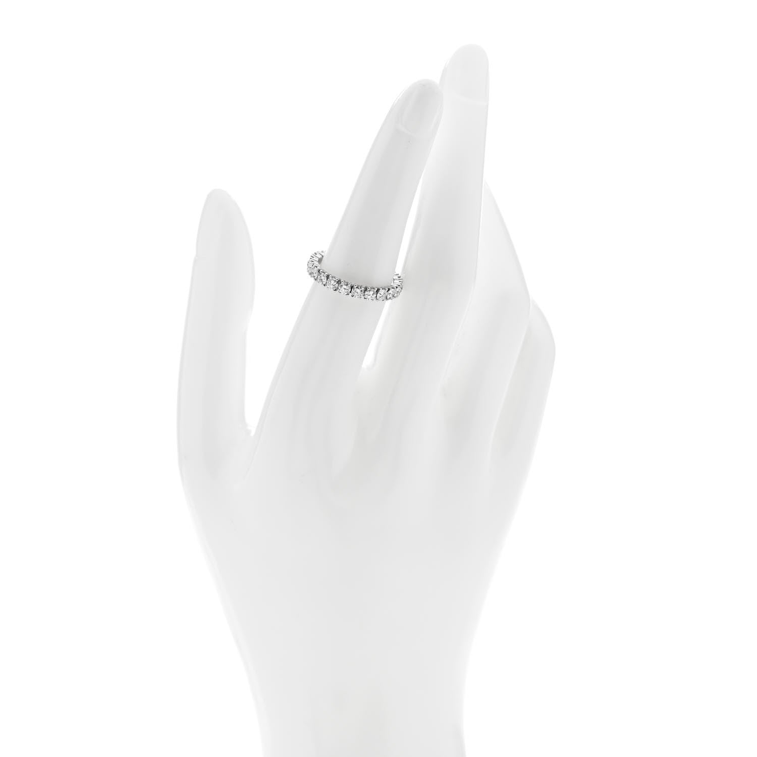 Cartier Platinum Diamond 1.56ct Eternity Ring 53 6.5 2 of 5