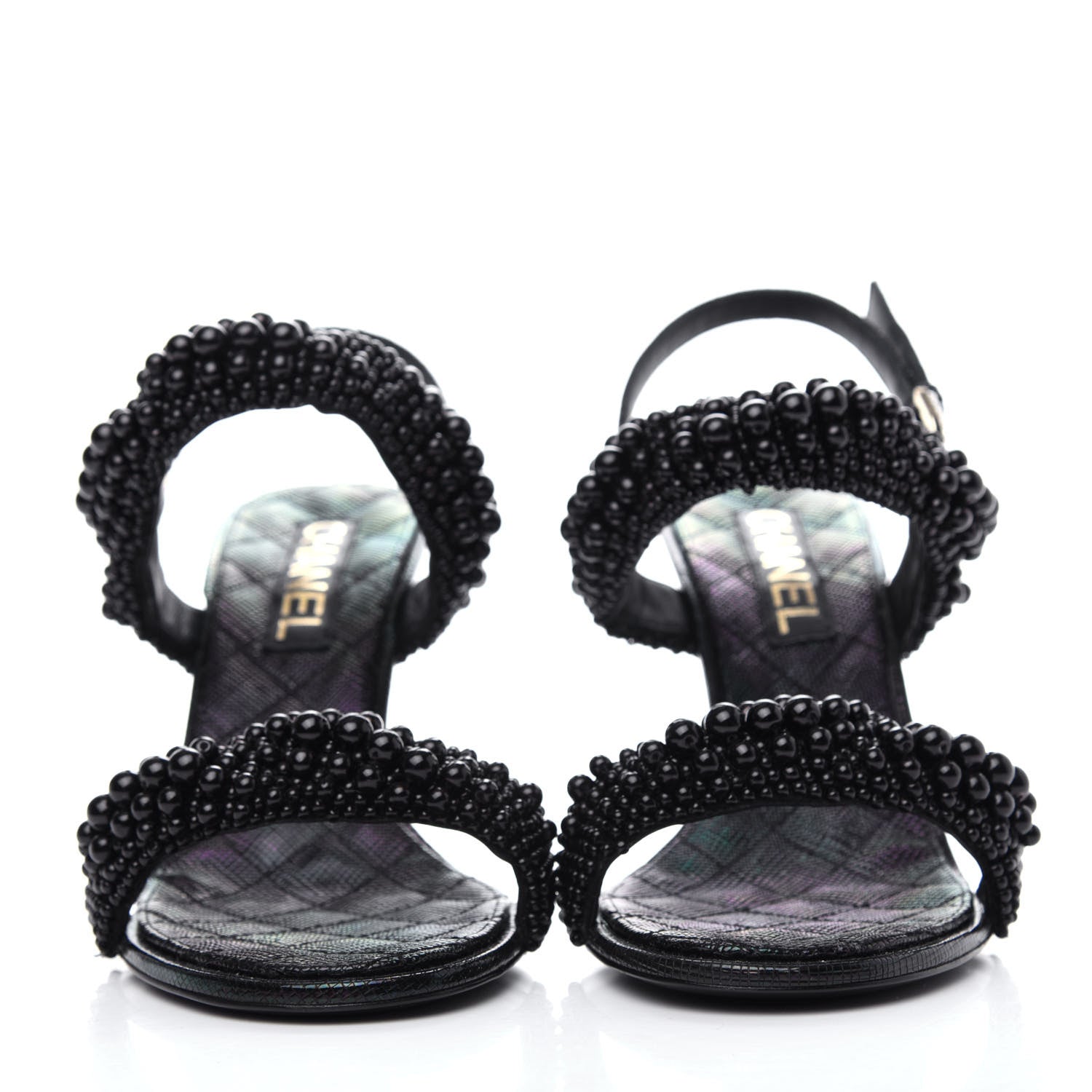 Chanel Fantasy Calfskin Pearl Pump 39 Black 2 of 11
