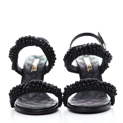 Chanel Fantasy Calfskin Pearl Pump 39 Black 2 of 11