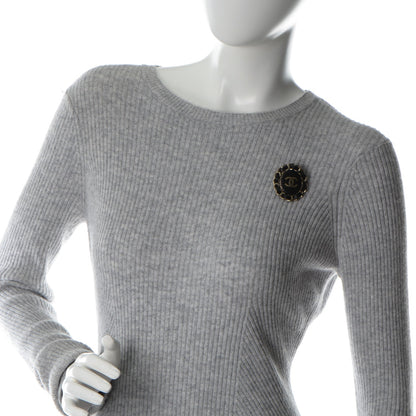 Chanel Lambskin CC Brooch Black Gold 2 of 4
