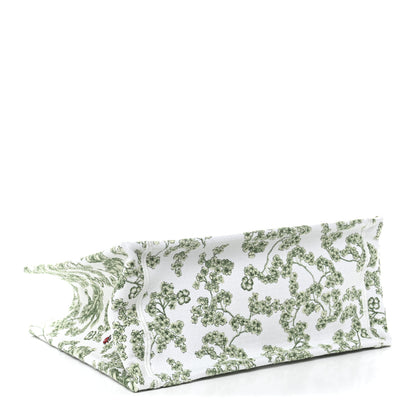 Christian Dior Cotton Toile De Jouy Clover Embroidered Dior Medaillon Medium Book Tote With Strap Verde Multicolor 4 of 12