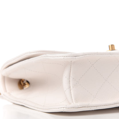 Chanel Caviar Quilted Medium Sweet Classic Flap White 6 of 11