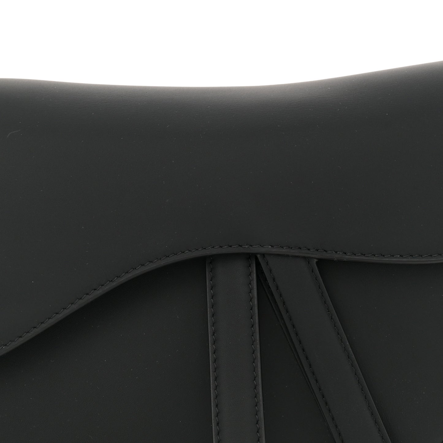 Ultra Matte Calfskin Saddle Bag Black