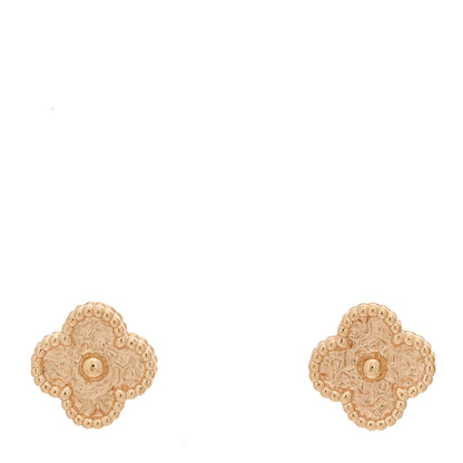 Van Cleef & Arpels 18K Rose Gold Sweet Alhambra Earrings 2 of 10