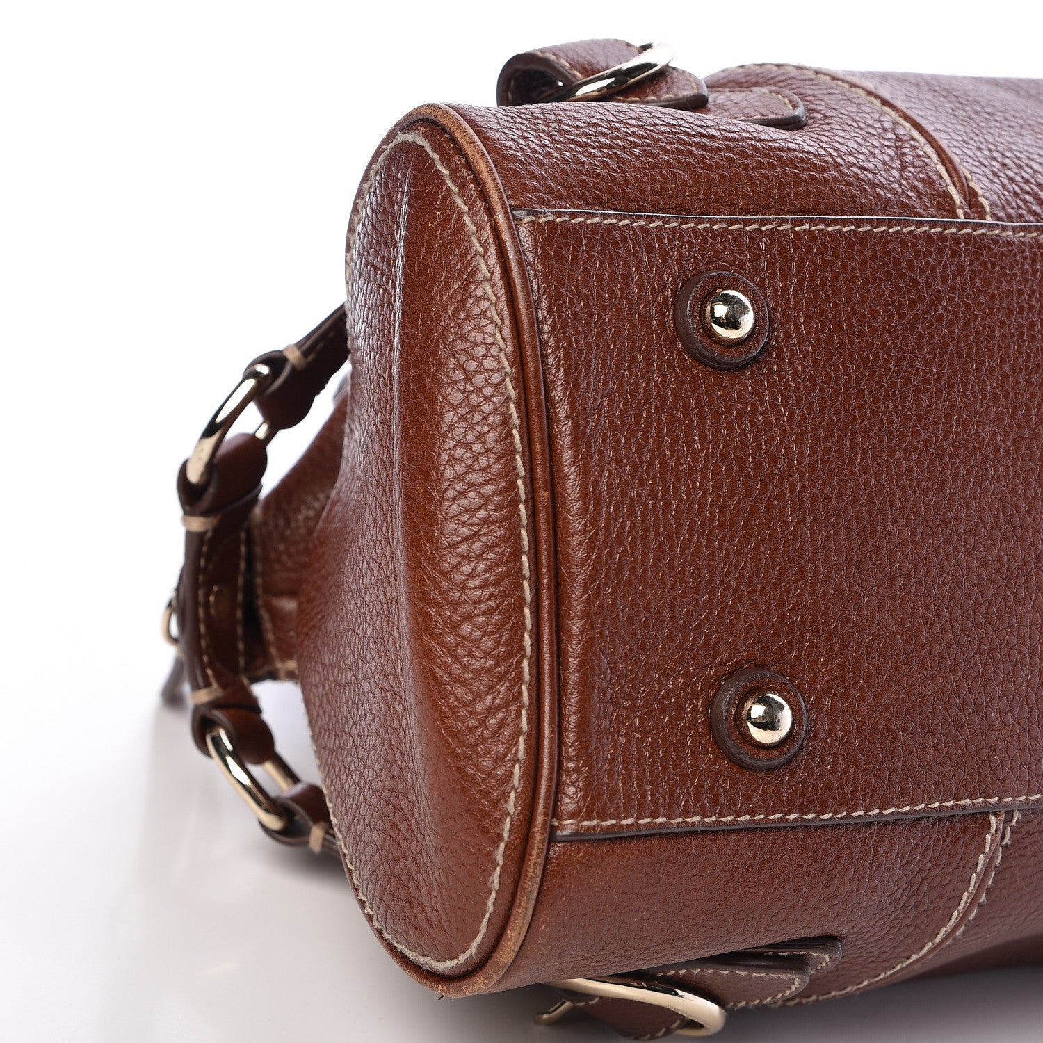 Burberry Grained Calfskin Satchel Brown 8 of 9