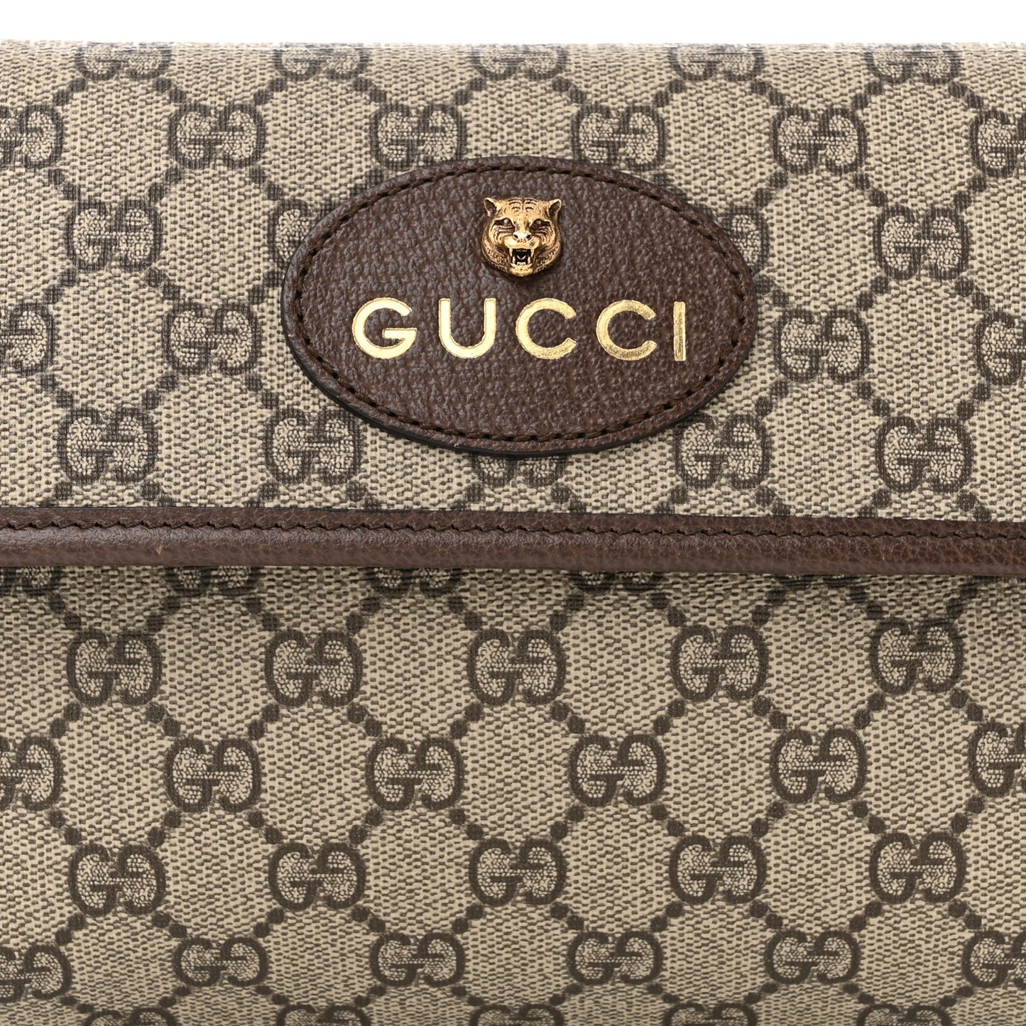 GG Supreme Monogram Neo Vintage Web Belt Bag Brown