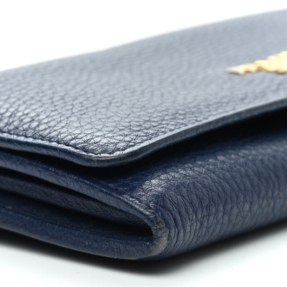 Prada Vitello Phenix Continental Flap Wallet Baltico 10 of 15