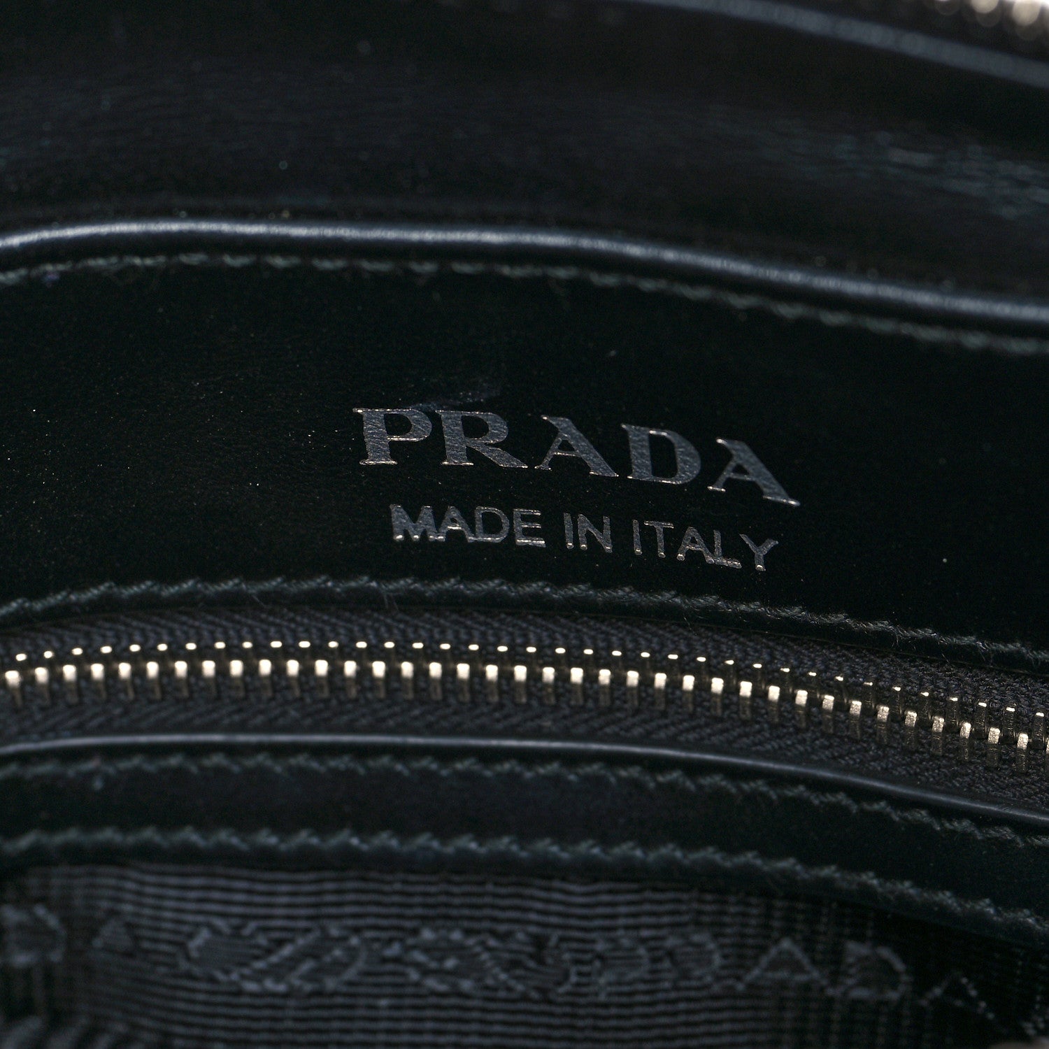 Prada Soft Calfskin Diagramme Crossbody Bag Black 6 of 9