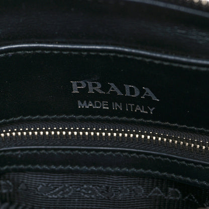 Prada Soft Calfskin Diagramme Crossbody Bag Black 6 of 9