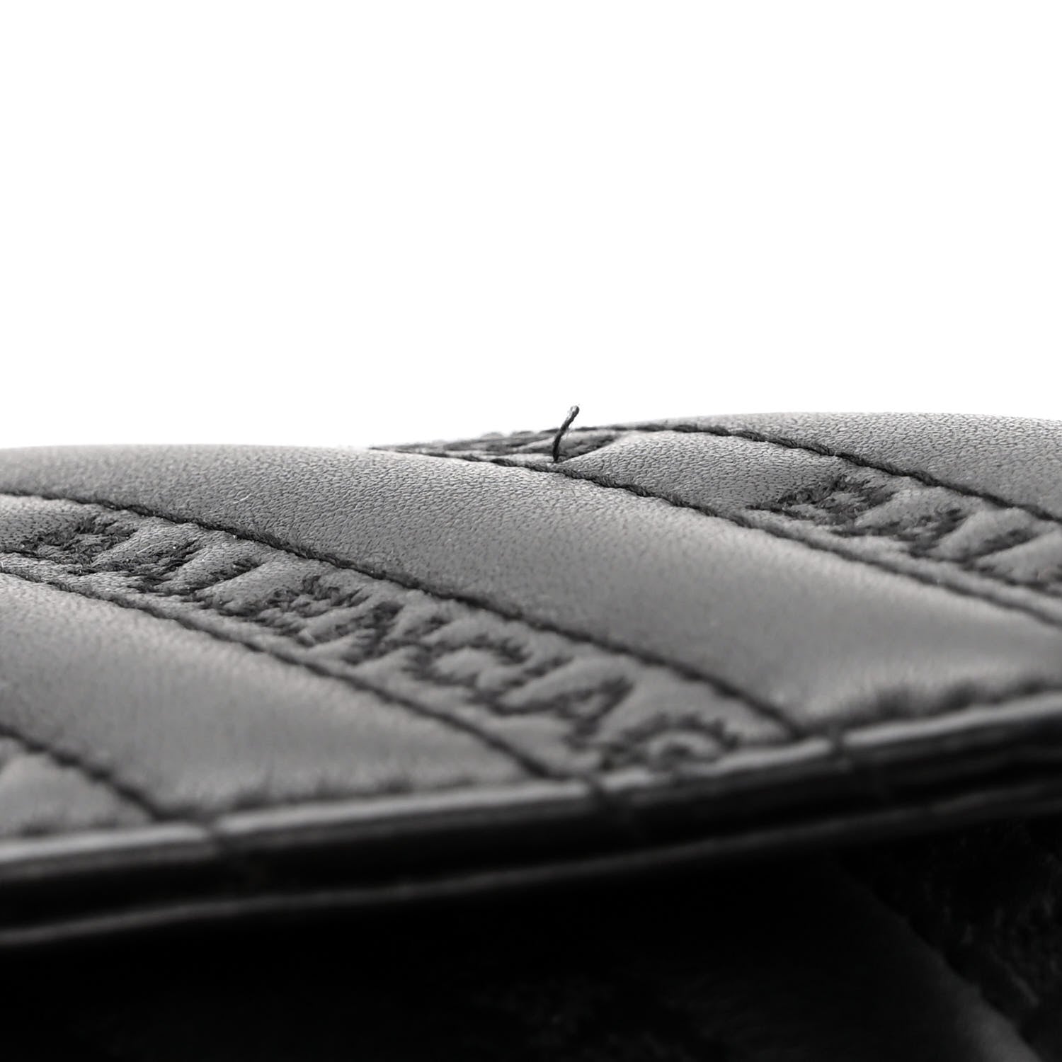 Balenciaga Calfskin Logo Matelasse S BB Round Shoulder Bag Black 10 of 10