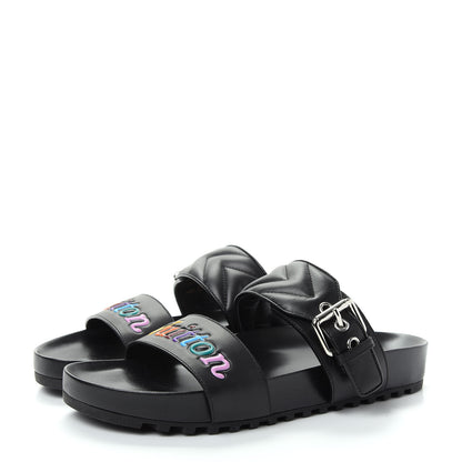 Louis Vuitton Calfskin New Wave Bom Dia Flat Mule 39 Black 3 of 10