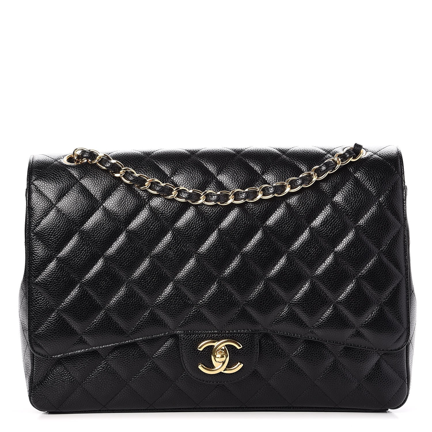 Chanel Caviar Quilted Maxi Double Flap Black 2 of 2
