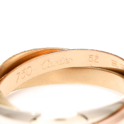Cartier 18K Pink Yellow White Gold Small Trinity Ring 52 6 5 of 7