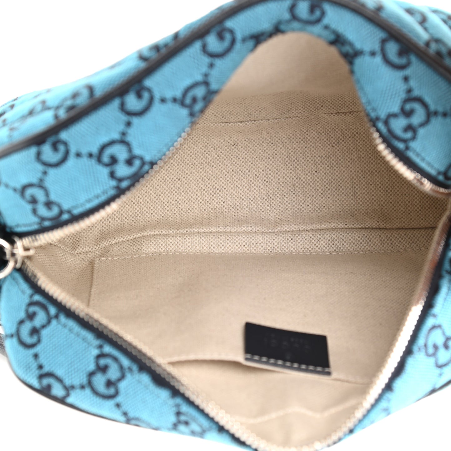 Monogram Multicolor Matelasse Diagonal Small GG Marmont Chain Shoulder Bag Light Blue