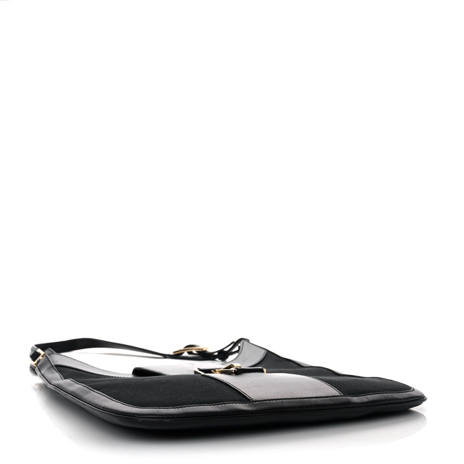 Gucci Canvas Calfskin Jackie O Hobo Black 4 of 10