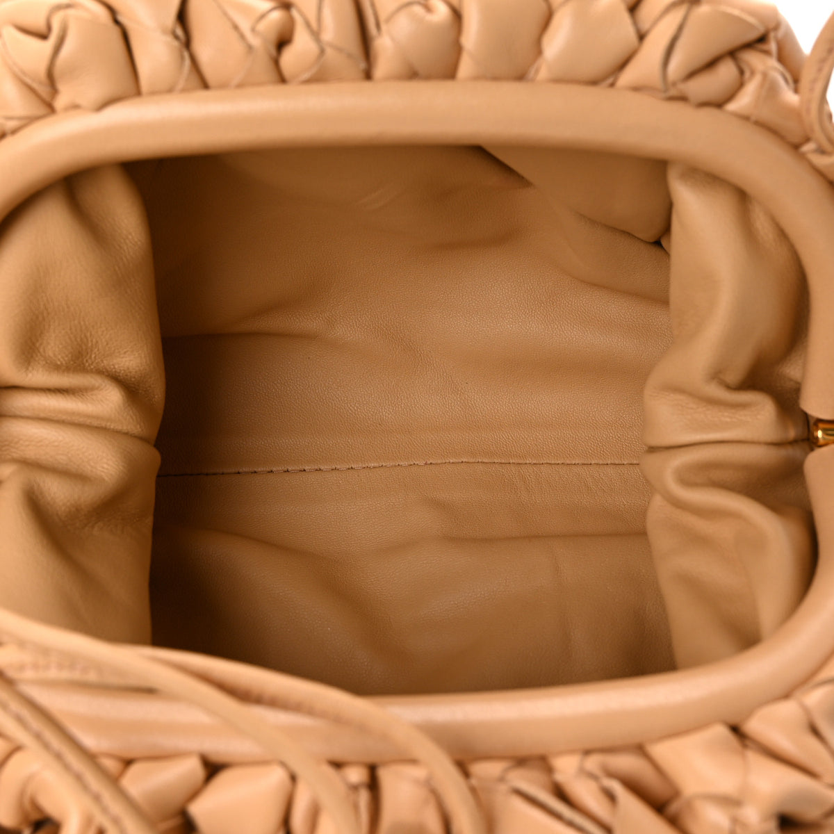 Bottega Veneta Nappa Intrecciato The Mini Pouch Almond 5 of 10