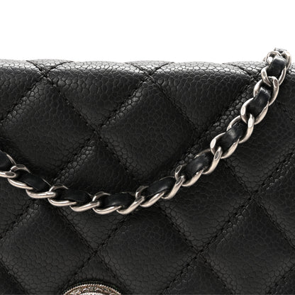 Chanel Caviar Quilted Paris Dallas Wallet on Chain WOC Black 9 of 11