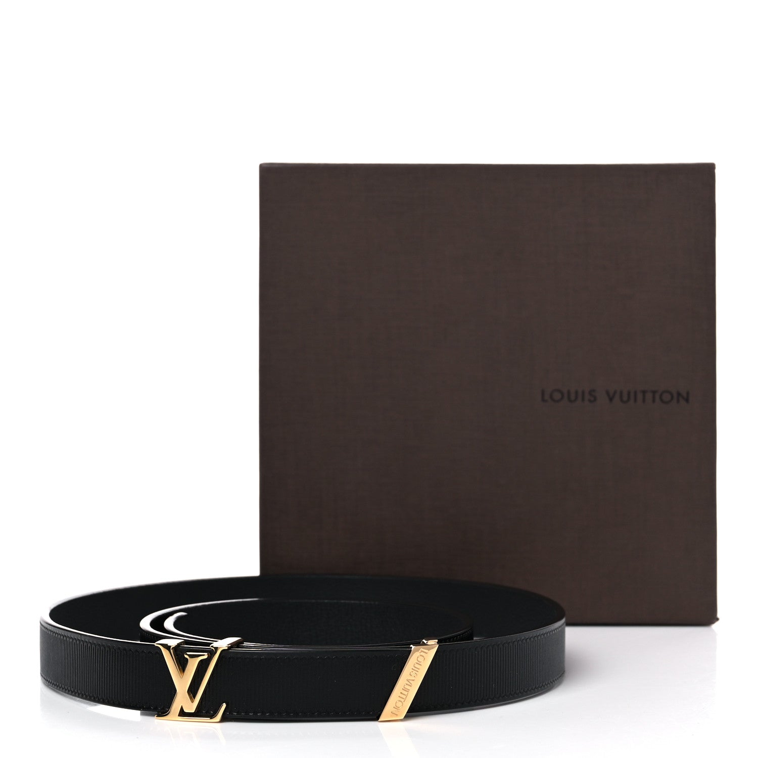 Louis Vuitton Taurillon Calfskin 30mm LV Initiales Belt 85 34 Black 10 of 10