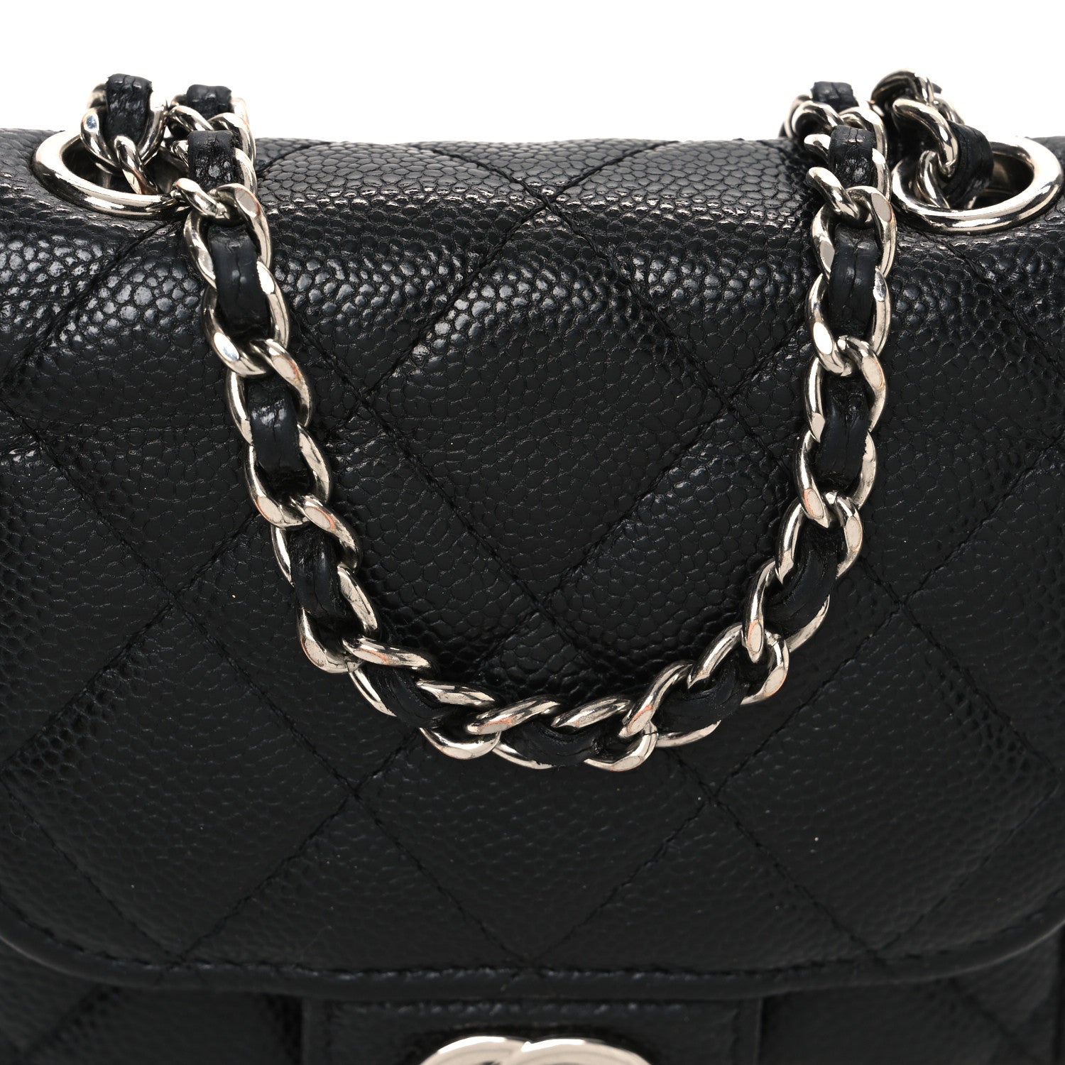 Chanel Caviar Quilted Classic Phone Holder Black 1713820