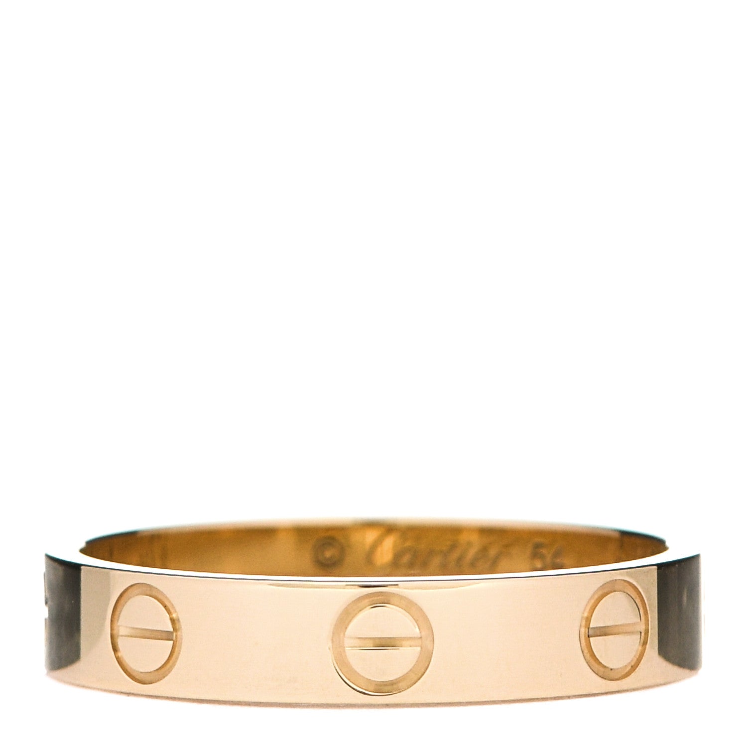 Cartier 18K Yellow Gold 3.5mm LOVE Wedding Band Ring 54 6.75 1 of 5