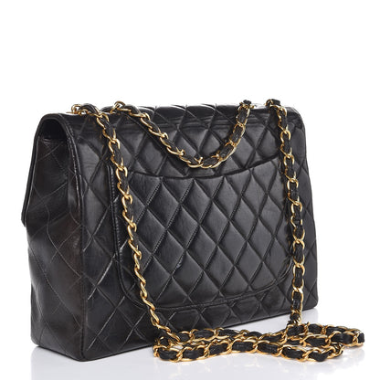 Chanel Lambskin Quilted Jumbo Single Flap Black 3 of 9